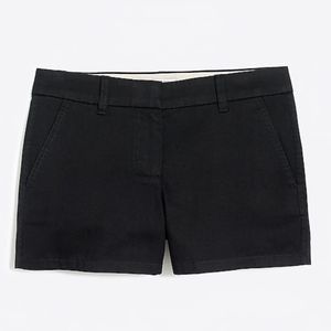 J Crew Black Chino Shorts